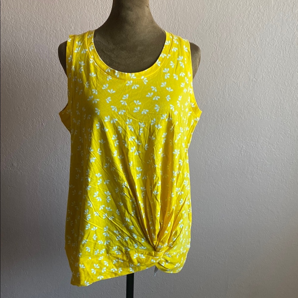 LOFT.Yellow Floral Sleeveless Top